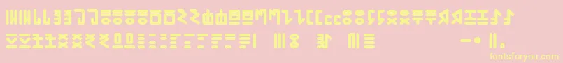 More about GENР RICA PRIMITIVA 01 Font GENР RICA PRIMITIVA 01 Font – Yellow Fonts on Pink Background